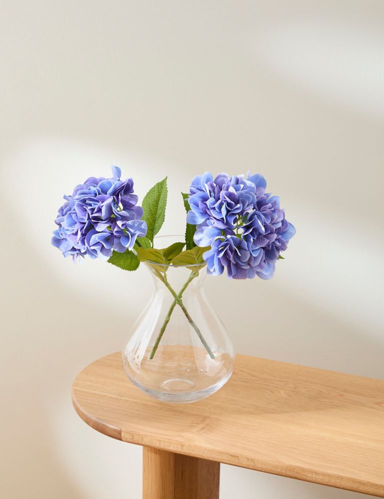 Set of 2 Artificial Real Touch Hydrangea Stems 2 of 4