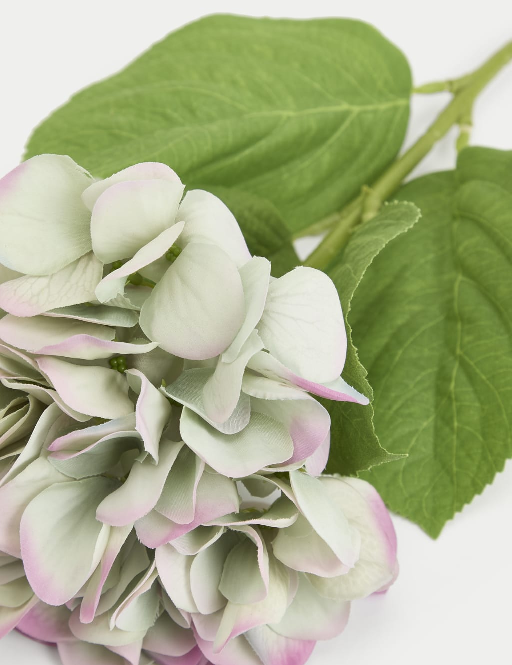 Set of 2 Artificial Real Touch Hydrangea Stems Moss & Sweetpea M&S