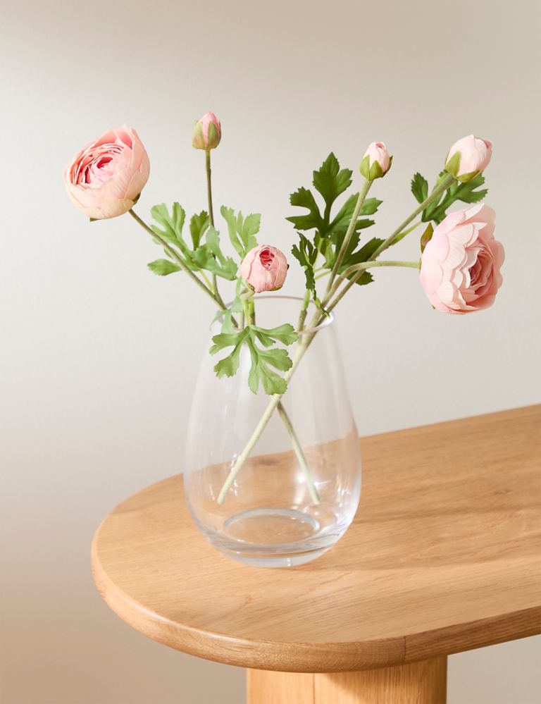 Set of 2 Artificial Real Touch Ranunculus Stems 2 of 7