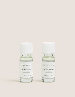 Set of 2 Blush Peony Fragrance Oils | Library of Scent | M&S