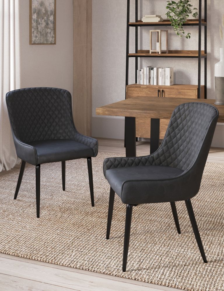 Set of 2 Braxton Dining Chairs 1 of 7