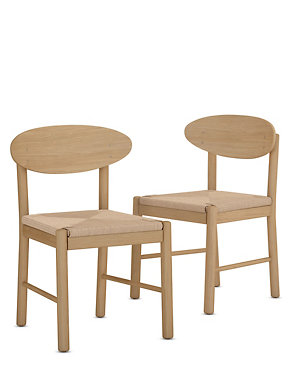 Set of 2 Cord Dining Chairs Image 2 of 6