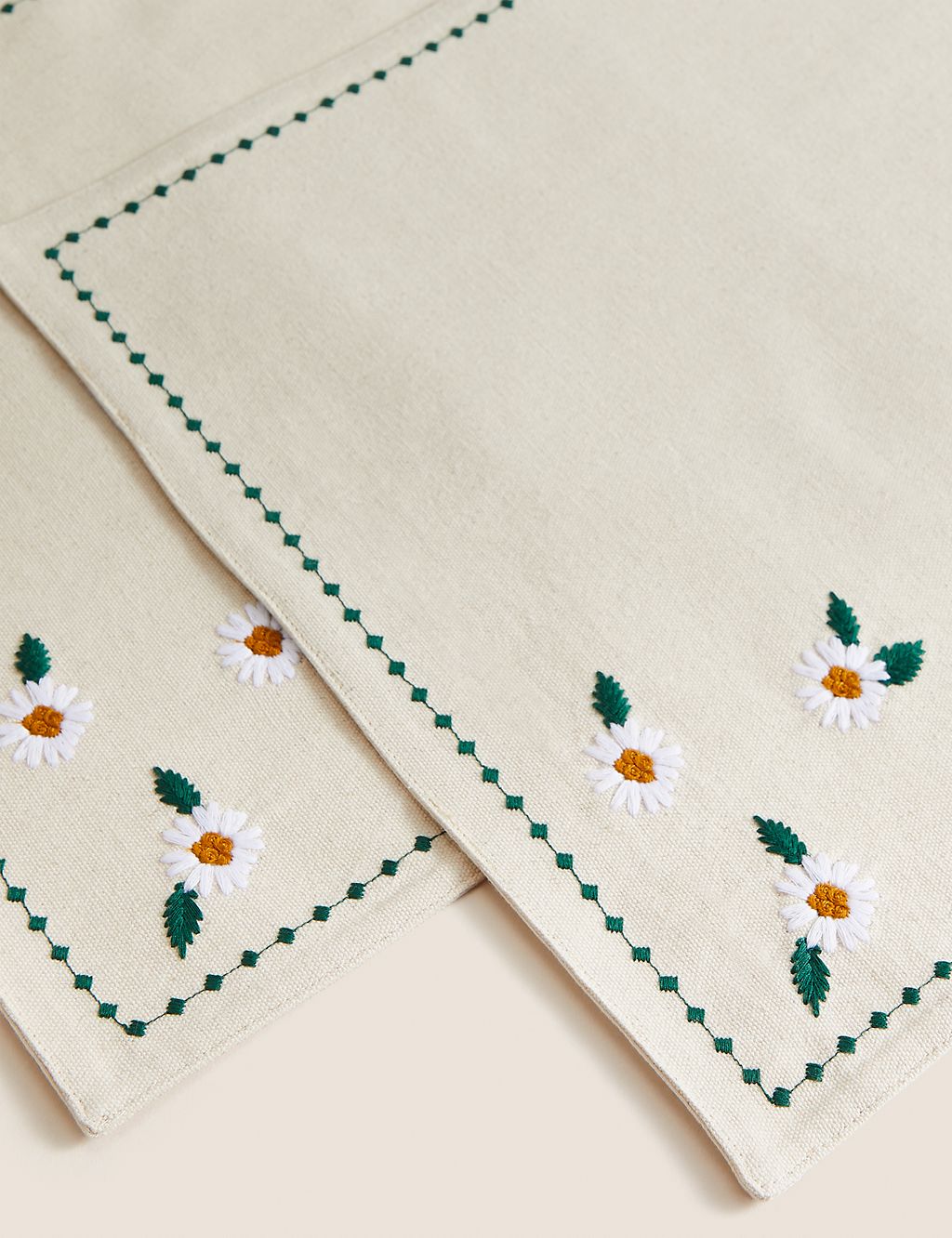 Set of 2 Cotton Daisy Placemats 1 of 5