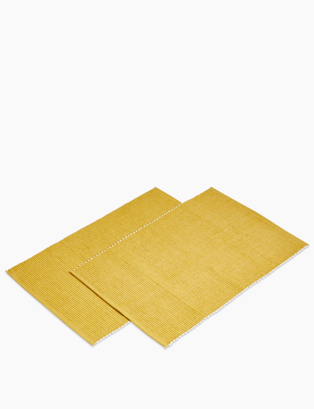 Set of 2 Cotton Ribbed Placemats M&S