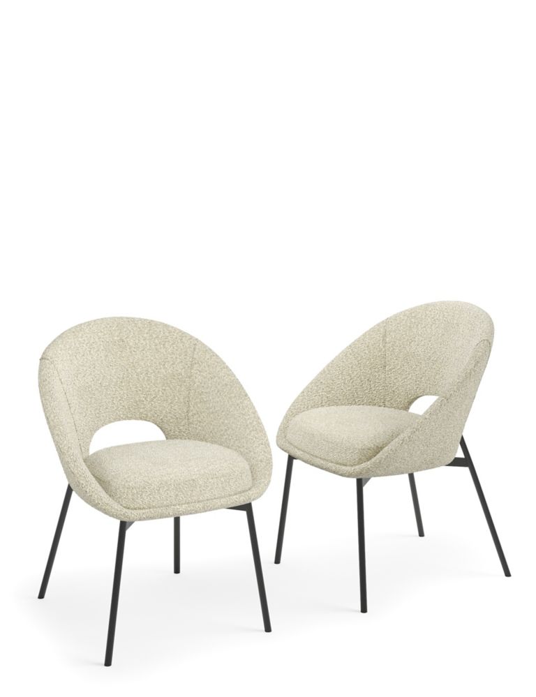 Set of 2 Curve Dining Chairs 2 of 6