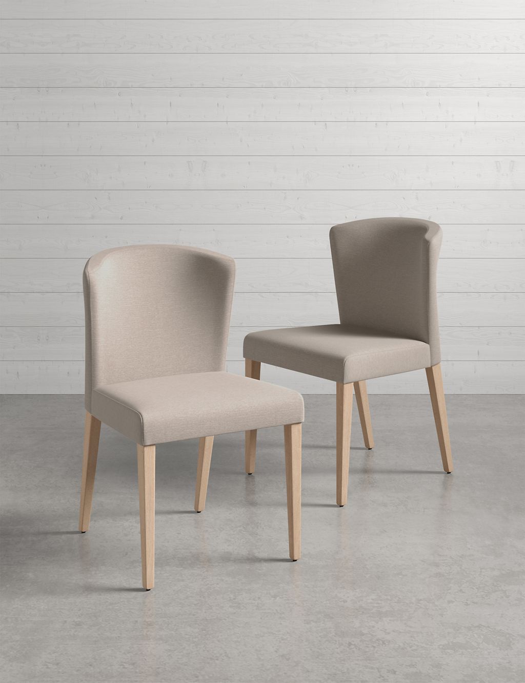 Set of 2 Curved Back Dining Chairs 1 of 8