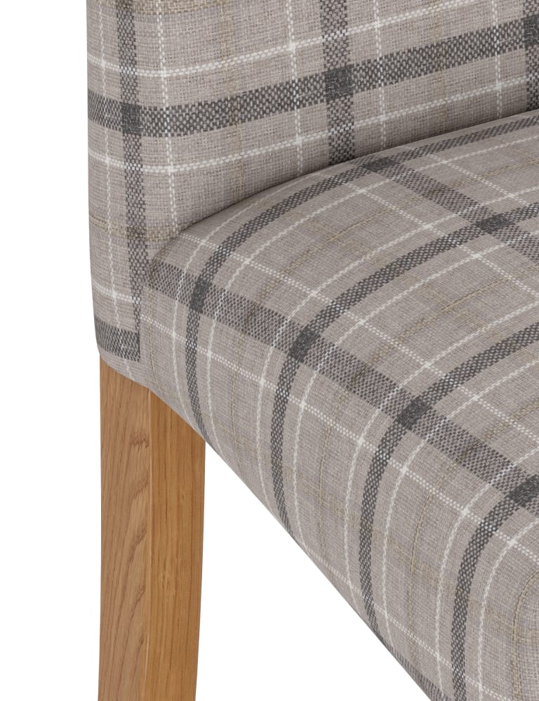 Grey tartan dining chairs sale