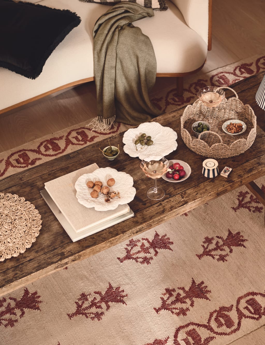 Set of 2 Floral Rattan Placemats M&S Collection M&S