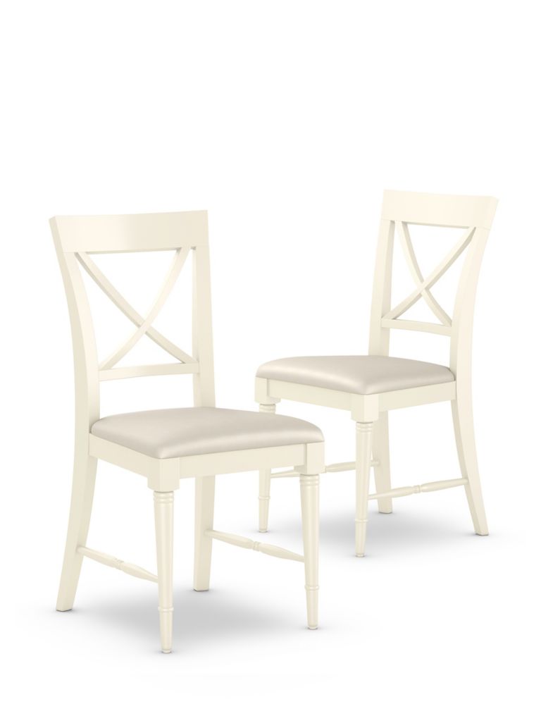 Set of 2 Greenwich Ivory Dining Chairs 1 of 8