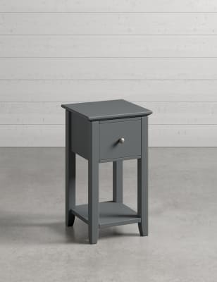 Black narrow on sale bedside table