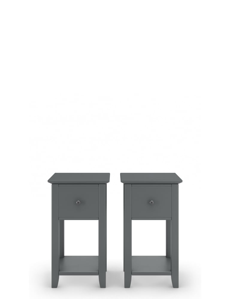 Compact bedside clearance table white