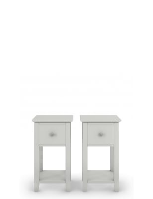 Grey small outlet bedside table