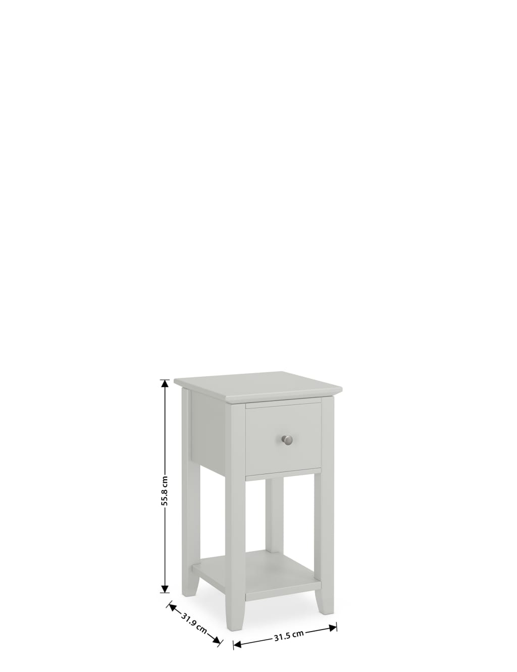 Set of 2 Hastings Grey Small Bedside Tables M&S