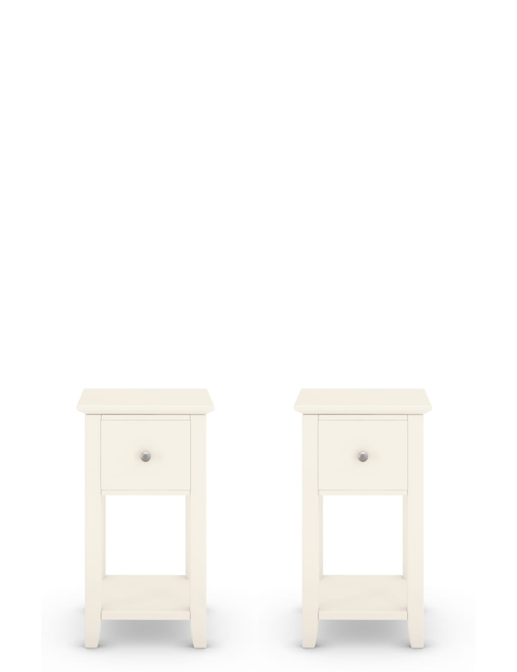Set of 2 Hastings Ivory Small Bedside Tables M&S