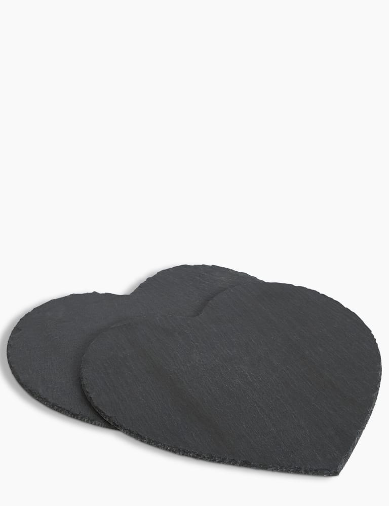 Set of 2 Heart Slate Placemats M&S