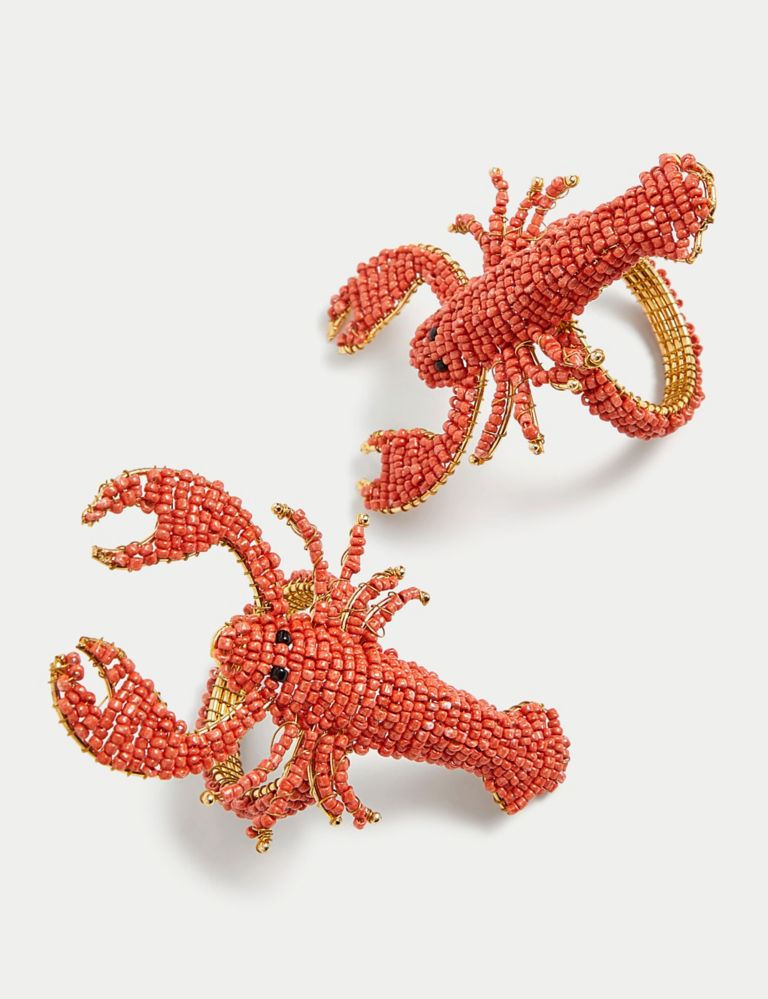 Set of 2 Lobster Napkin Rings 3 of 4