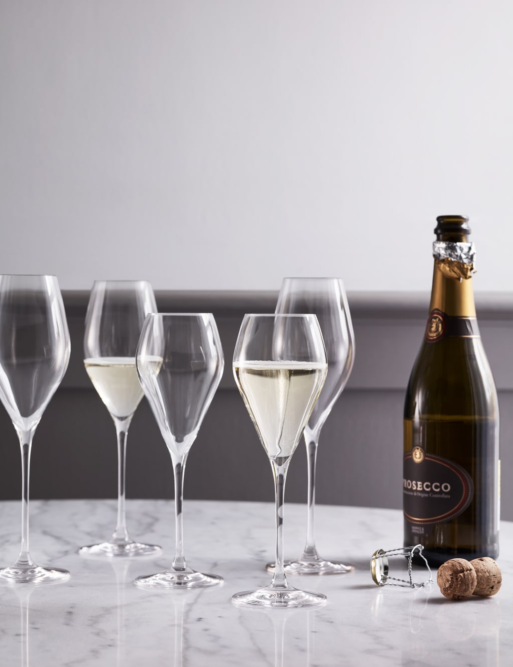 Set of 2 Lustre Prosecco Glasses M S Collection M S