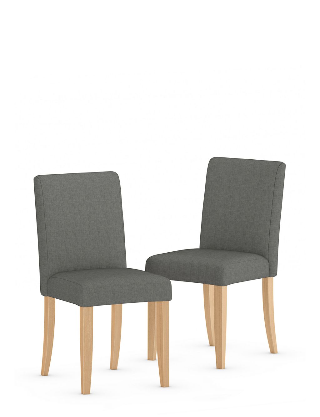 Set of 2 Milton Plain Dining Chairs 1 of 7