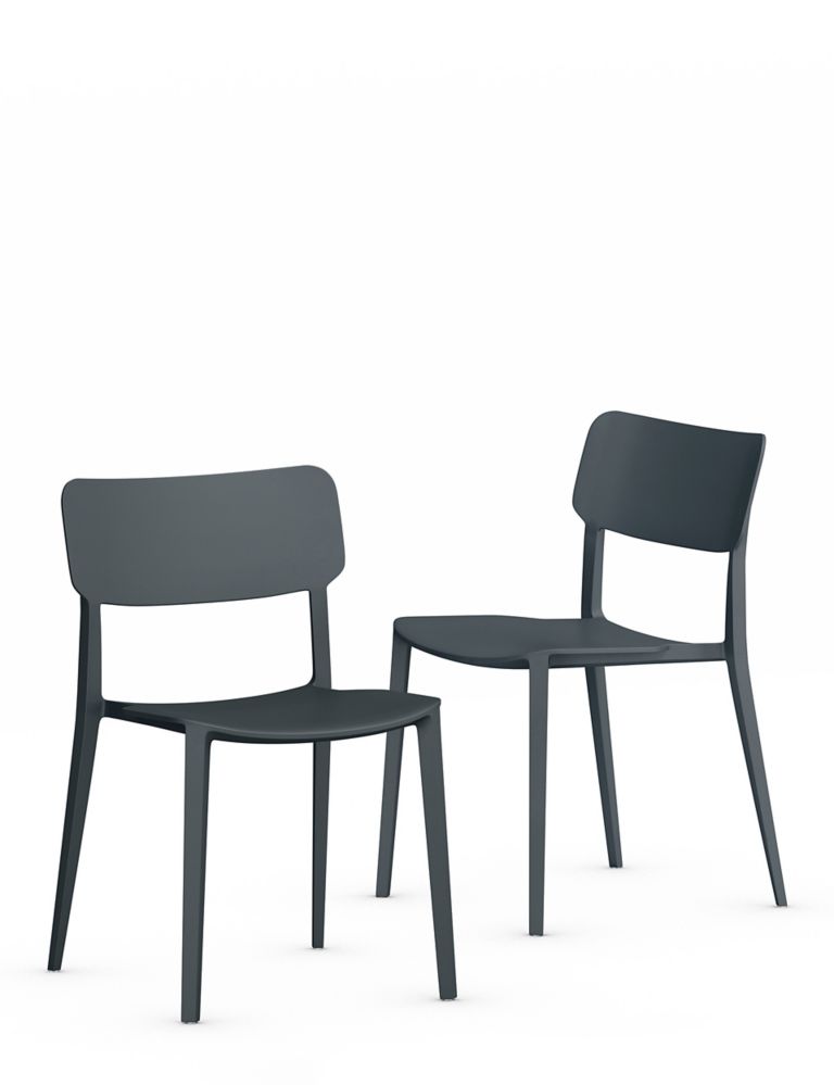 Set of 2 Modern Dining Chairs 1 of 6