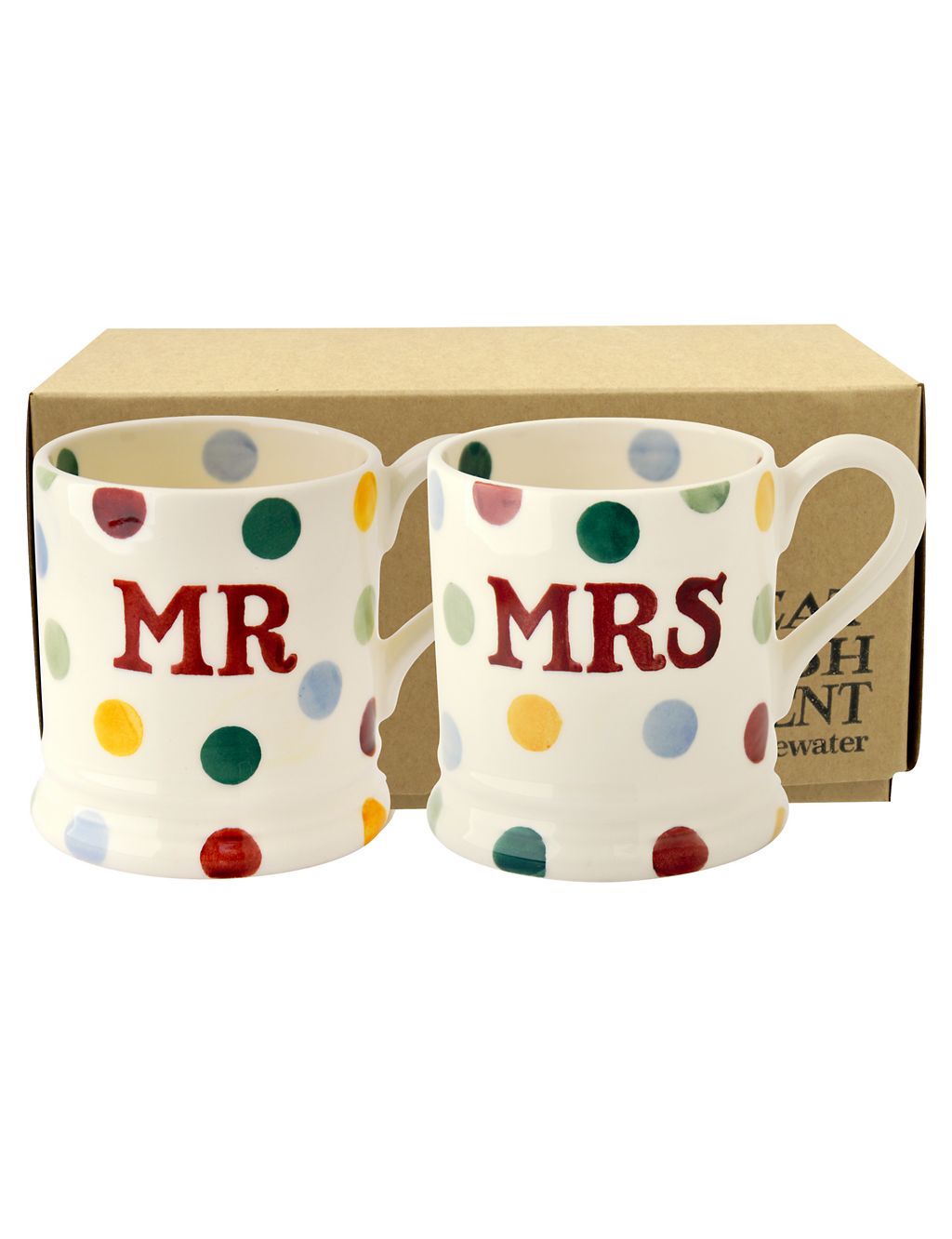 Set of 2 Mr & Mrs Polka Dot Mugs 1 of 5