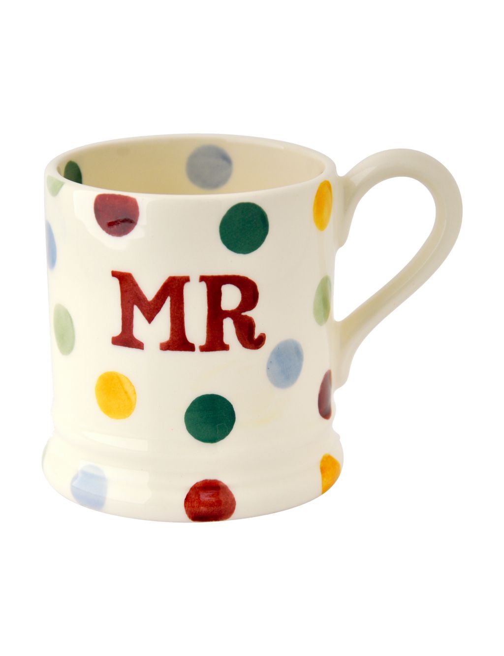 Set of 2 Mr & Mrs Polka Dot Mugs 2 of 5