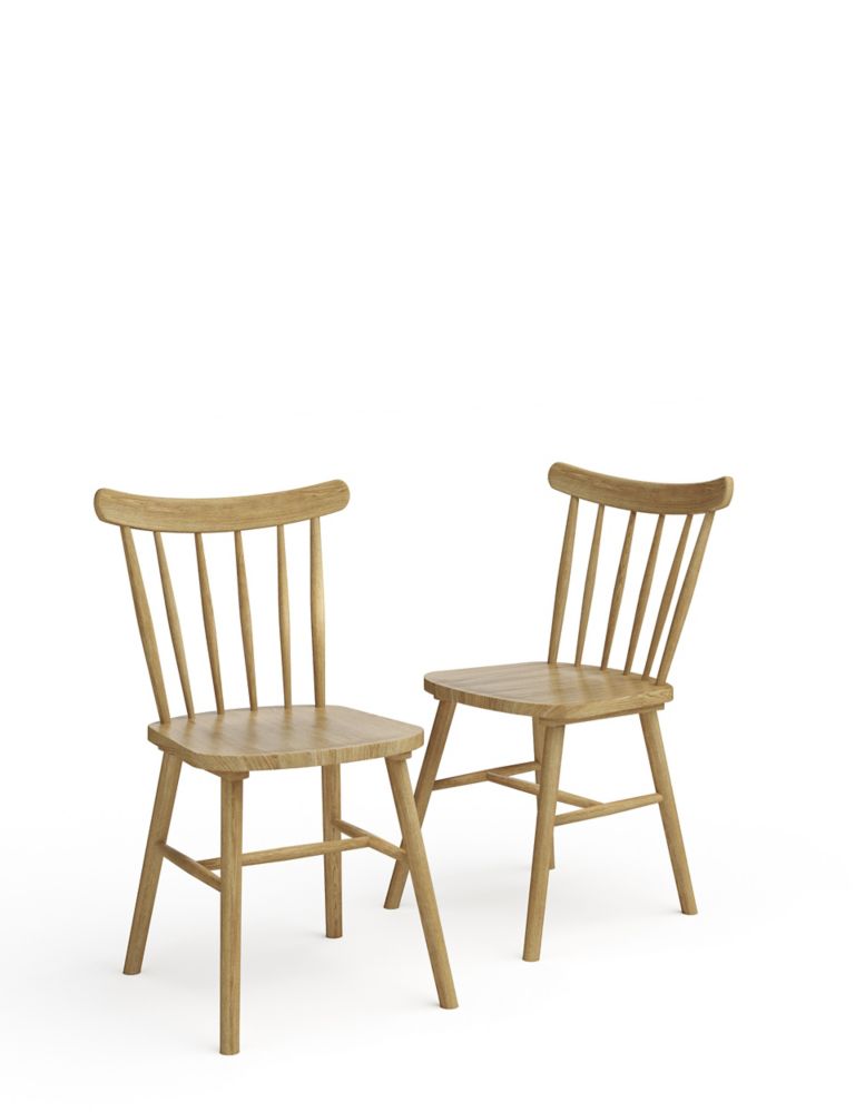 Set of 2 Newark Spindle Dining Chairs 2 of 7