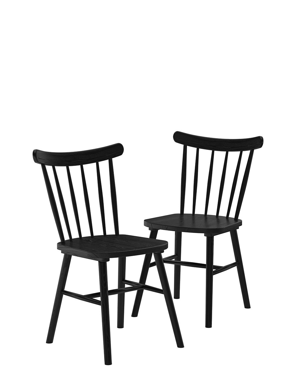 Set of 2 Newark Spindle Dining Chairs 1 of 7