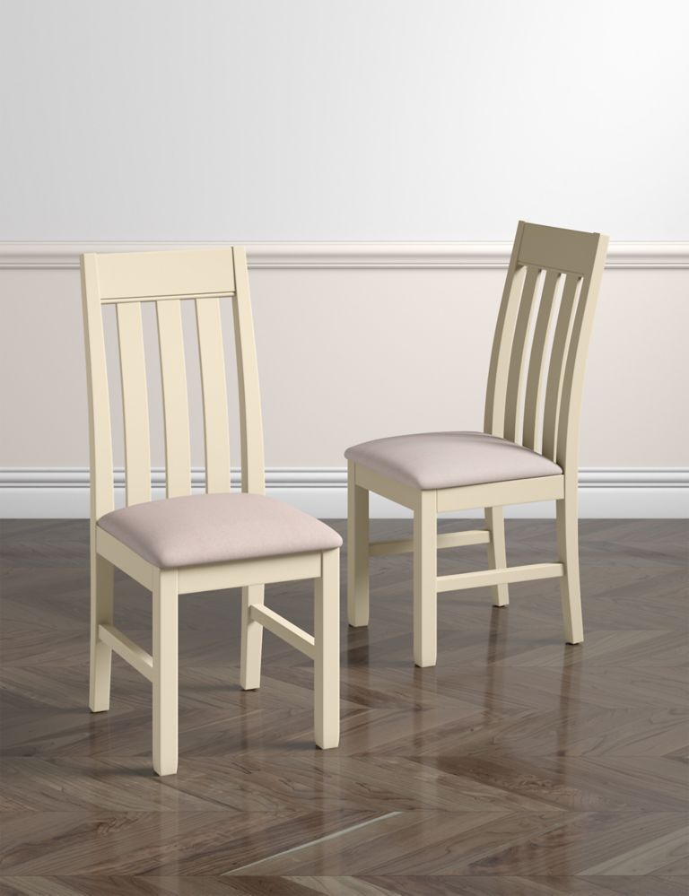 Set of 2 Padstow Fabric Dining Chairs 2 of 7