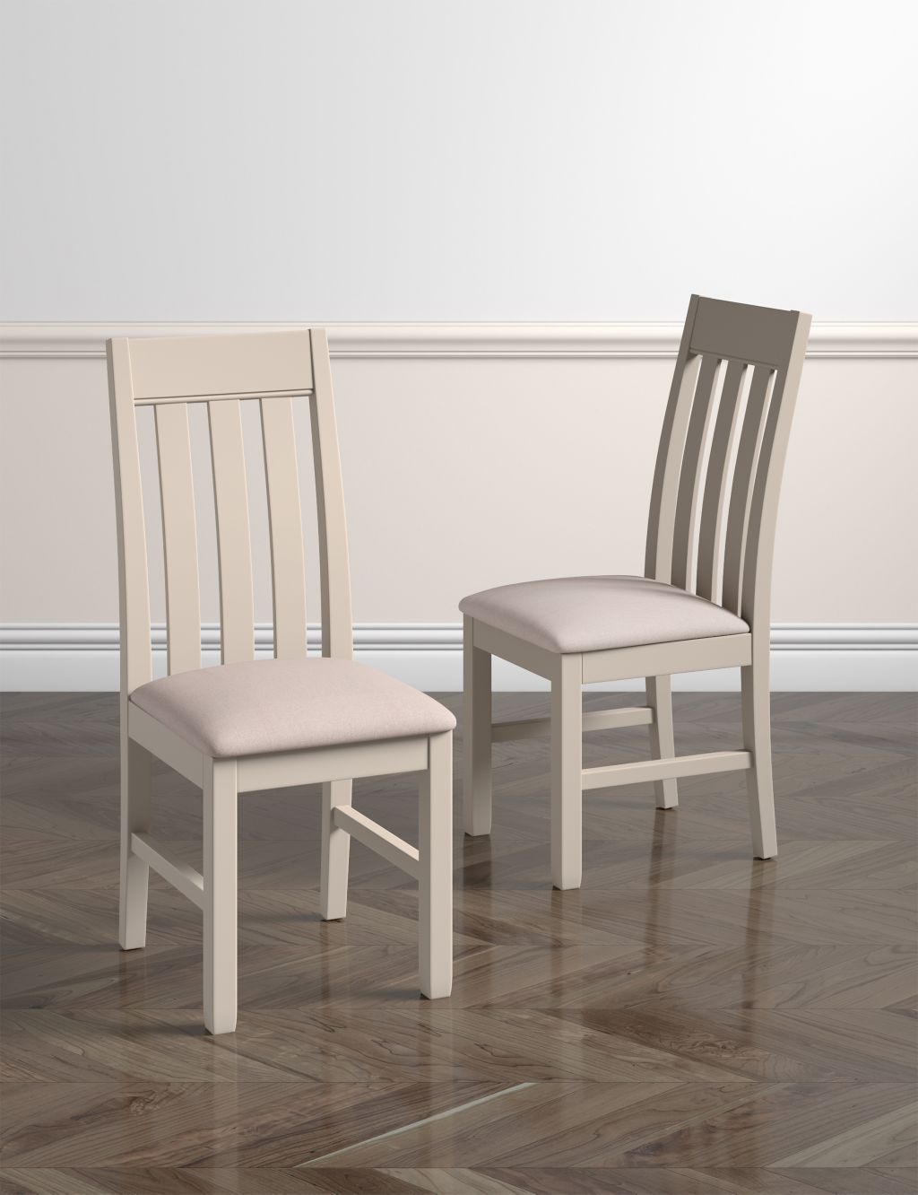 Set of 2 Padstow Putty Dining Chairs 1 of 10