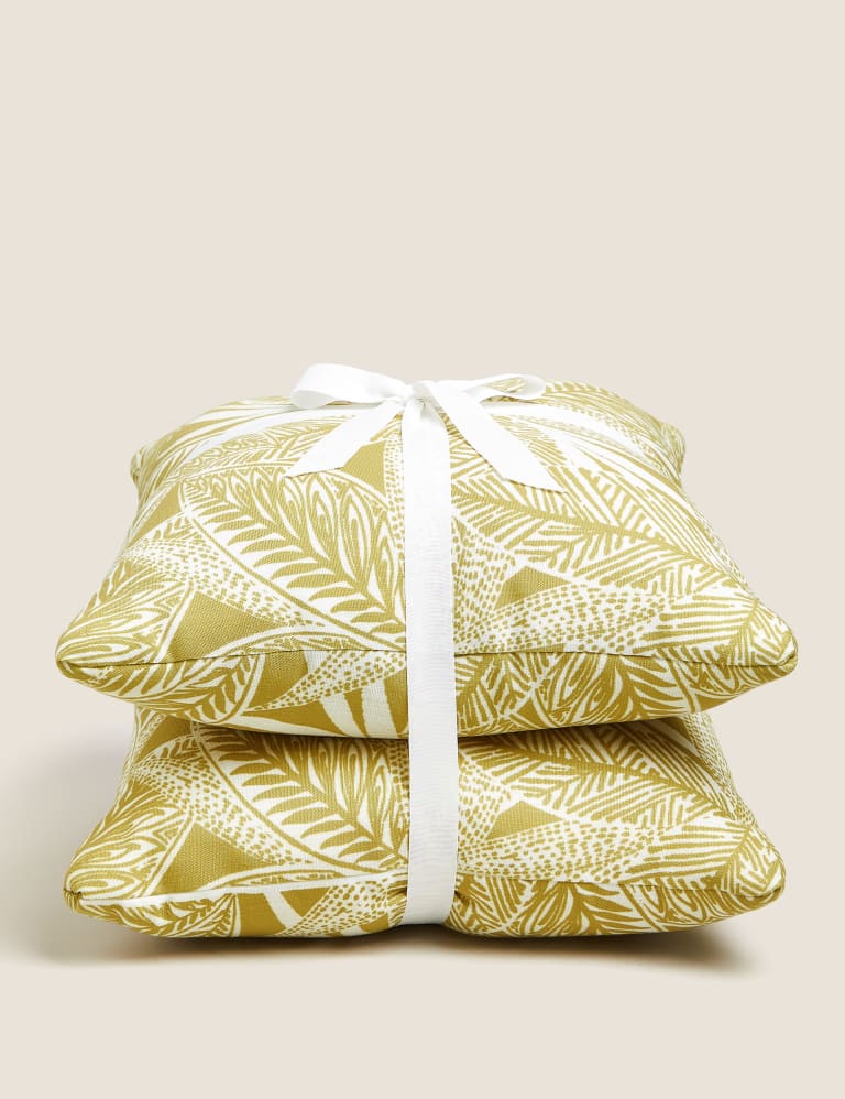 Set of 2 Palm Print Outdoor Cushions M&S