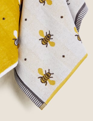 Pure Cotton Repeat Bee Towel