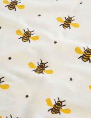 Set of 2 Pure Cotton Bee Towels, M&S Collection