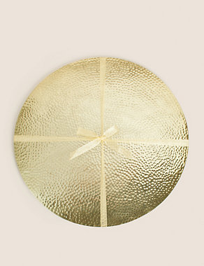 Set of 2 Round Hammered Placemats Image 2 of 3