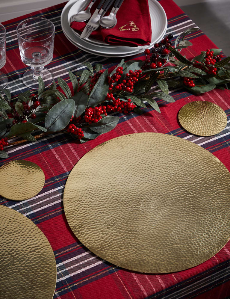 Set of 2 Round Hammered Placemats M&S Collection M&S