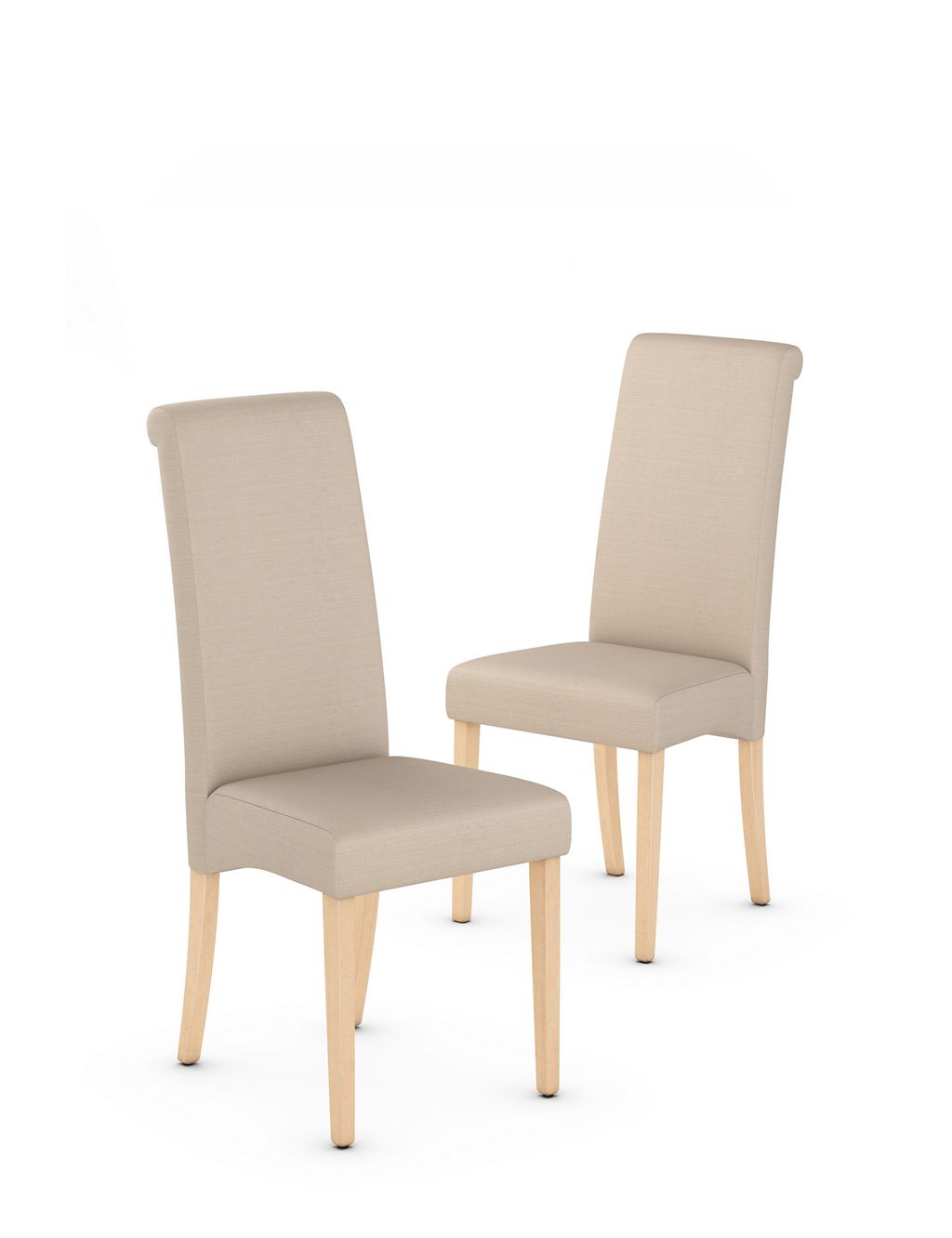 Set of 2 Scroll Back Dining Chairs 3 of 9
