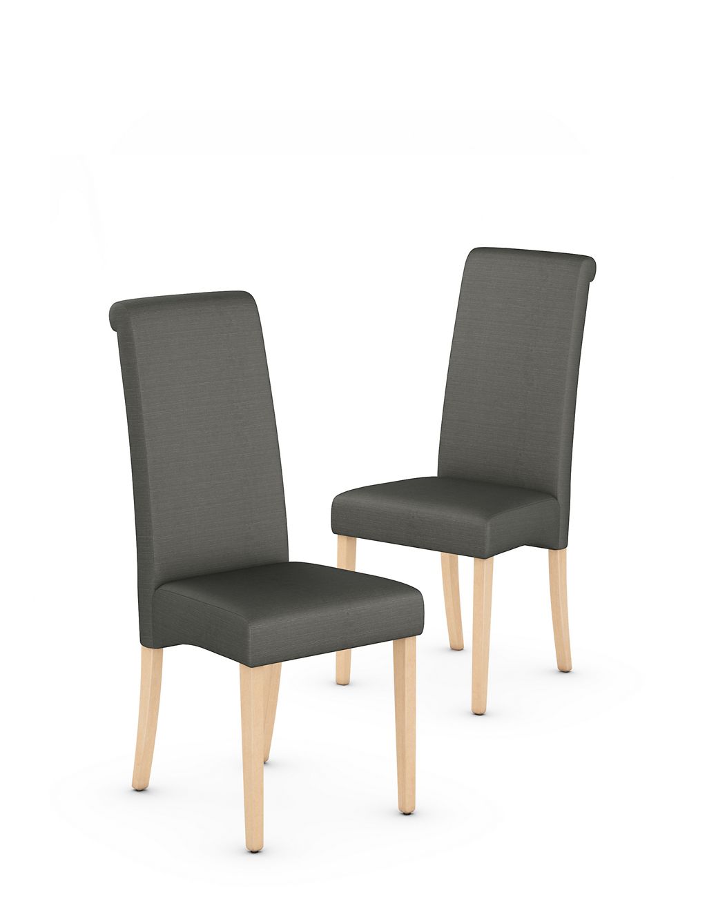 Set of 2 Scroll Back Dining Chairs 3 of 8