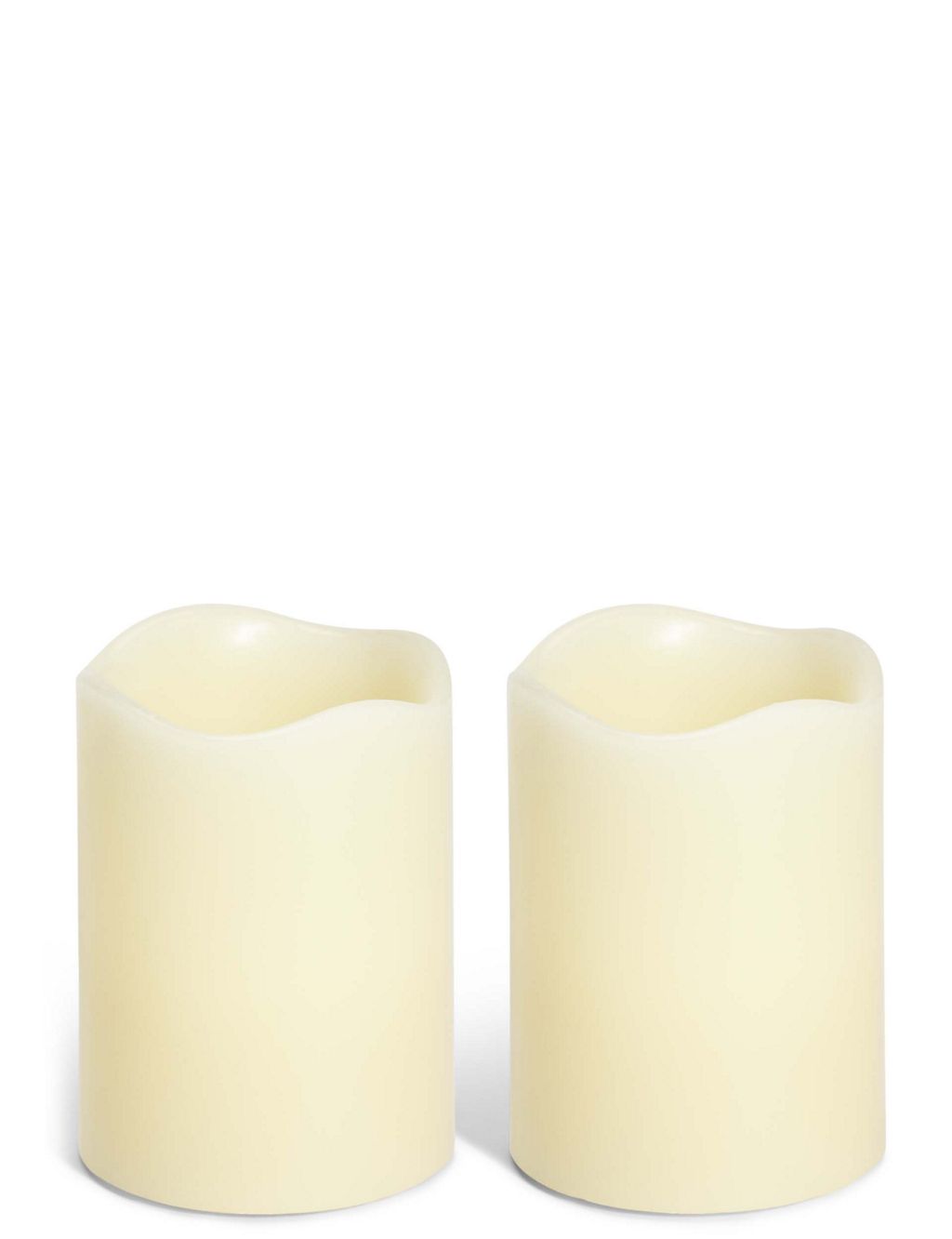Set of 2 Short Pillar LED Candles 3 of 5