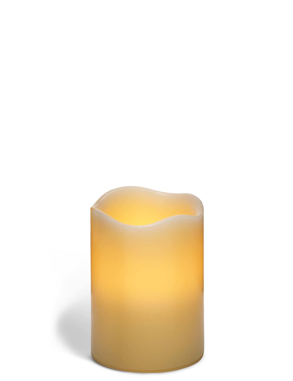Set of 2 Short Pillar LED Candles M&S