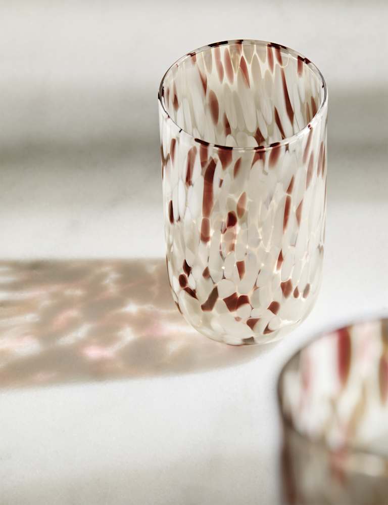 Set of 2 Speckled Highball Glasses M&S Collection M&S