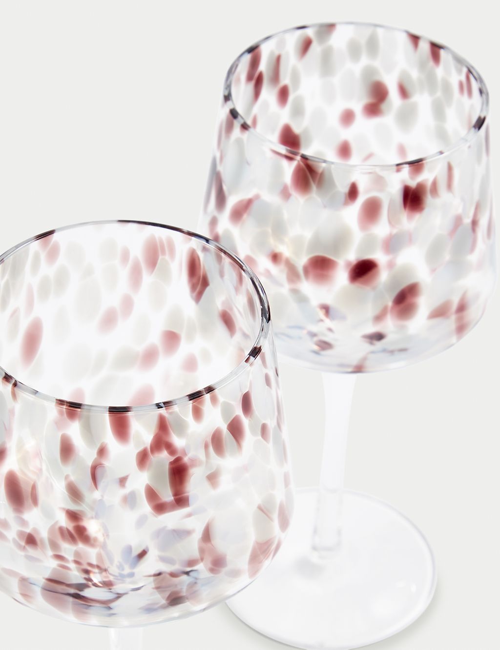 Set of 2 Speckled Wine Glasses 1 of 7