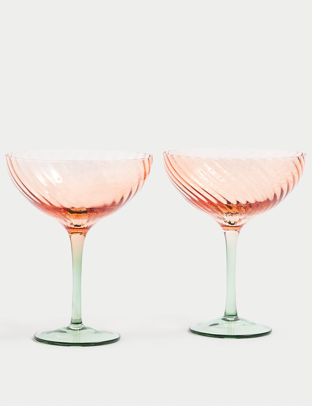 Set of 2 Two Tone Coupe Glasses 3 of 3