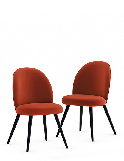 Set Of 2 Velvet Dining Chairs M S, Red Velvet Dining Chairs Uk