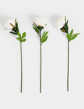 Set of 3 Artificial Closed Peonies Image 2 of 5