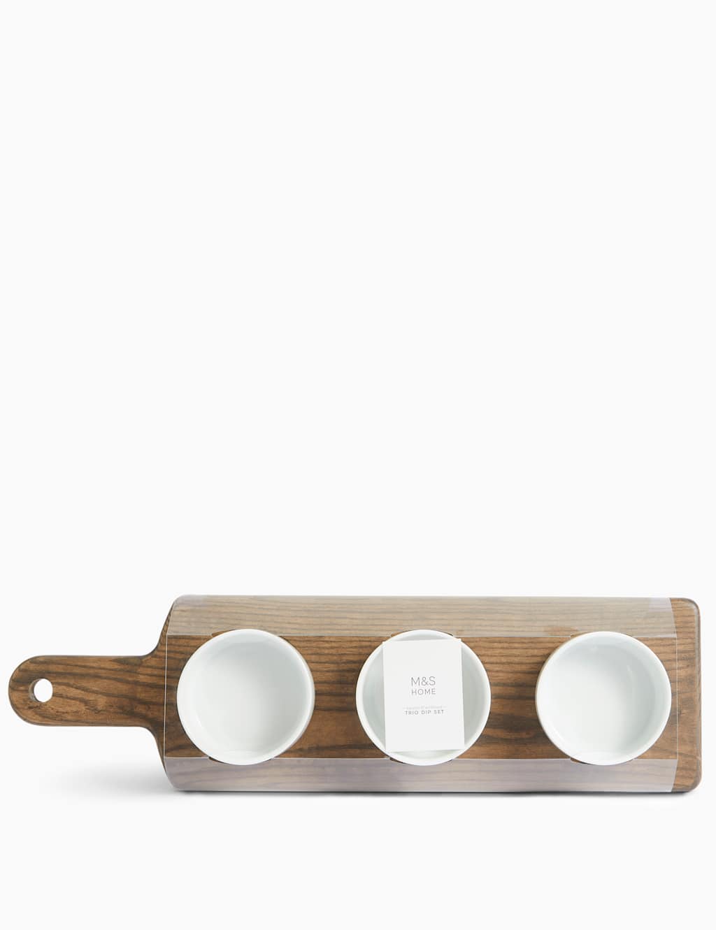 Set of 3 Dip Bowls with Wooden Platter M&S