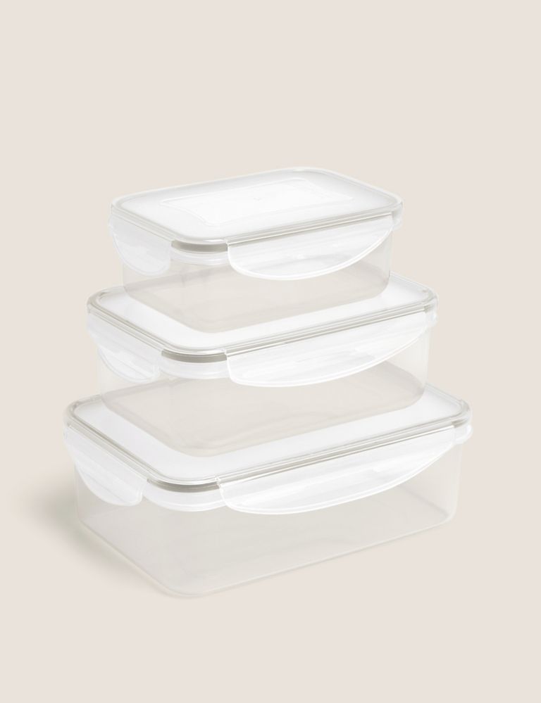 Set of 3 Food Storage Containers 1 of 3