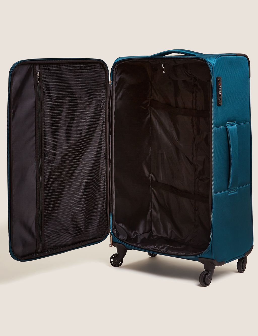 Set of 3 Jasper 4 Wheel Soft Suitcases 1 of 8