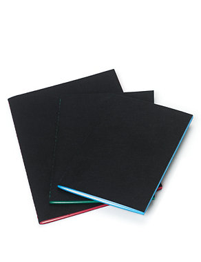 Set of 3 Luxury Felt Effect Notebooks Image 2 of 3