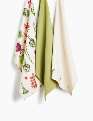 patterned tea towels