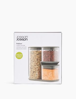 Joseph Joseph Podium 3-Piece Storage Jar Set & Stand