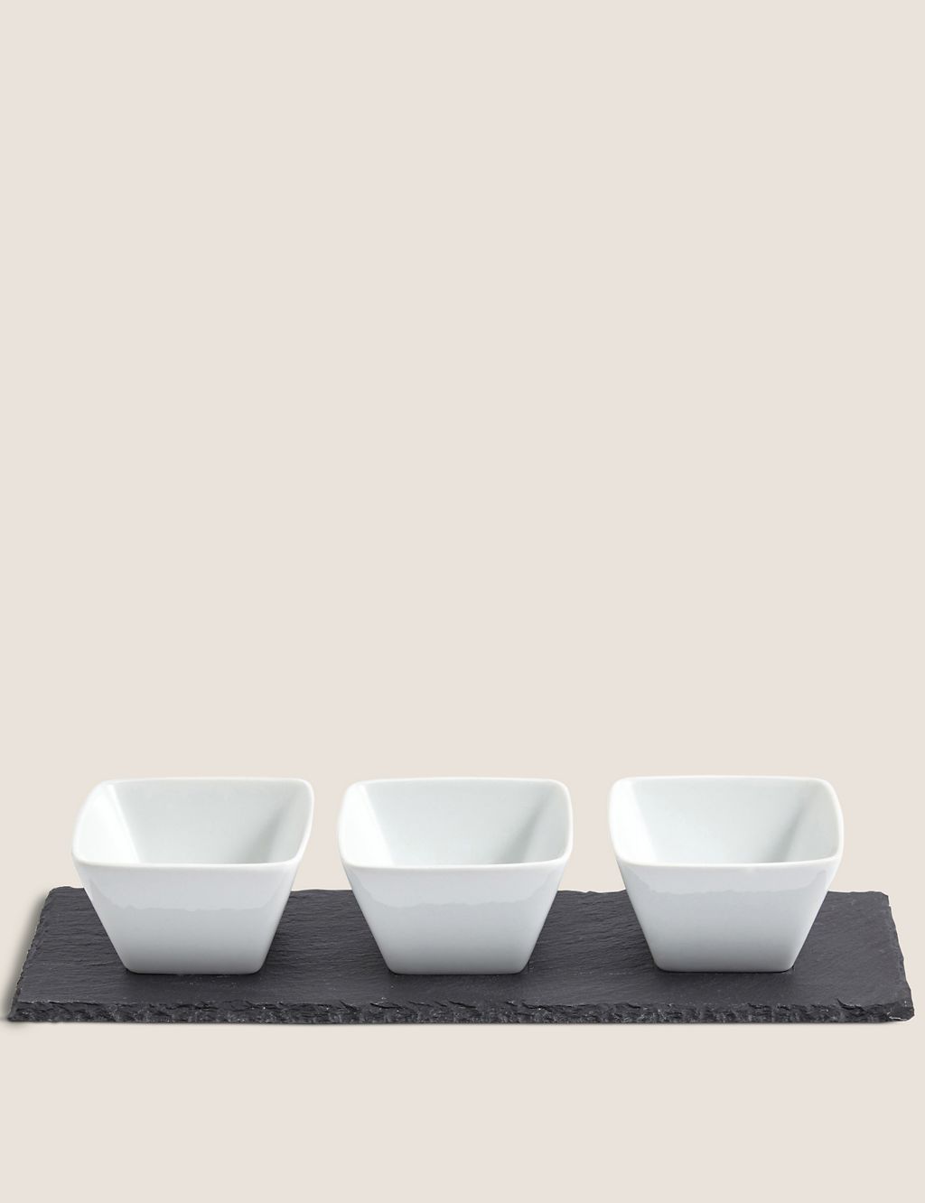 Set of 3 Tapas Bowls with Slate Platter 3 of 4